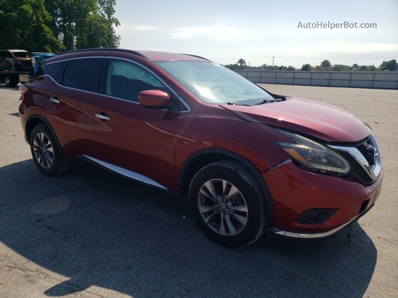 2018 Nissan Murano S Red vin: 5N1AZ2MG9JN142182