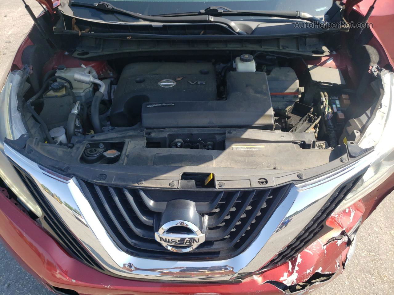 2018 Nissan Murano S Red vin: 5N1AZ2MG9JN142182