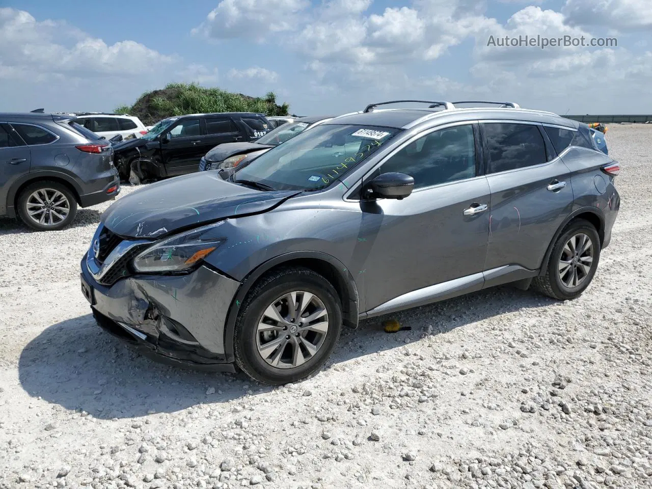 2018 Nissan Murano S Gray vin: 5N1AZ2MG9JN153098