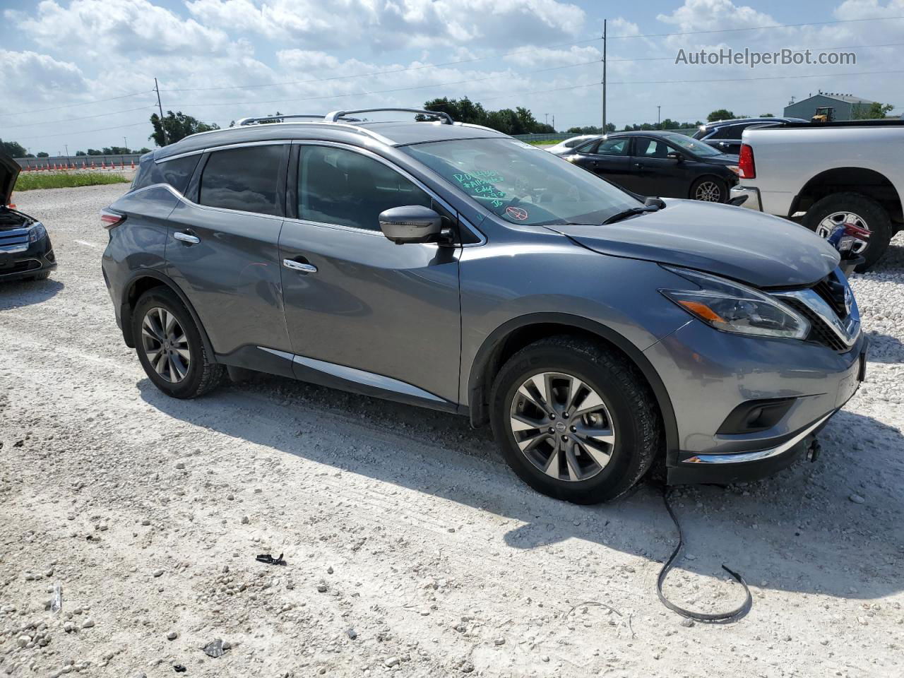 2018 Nissan Murano S Gray vin: 5N1AZ2MG9JN153098