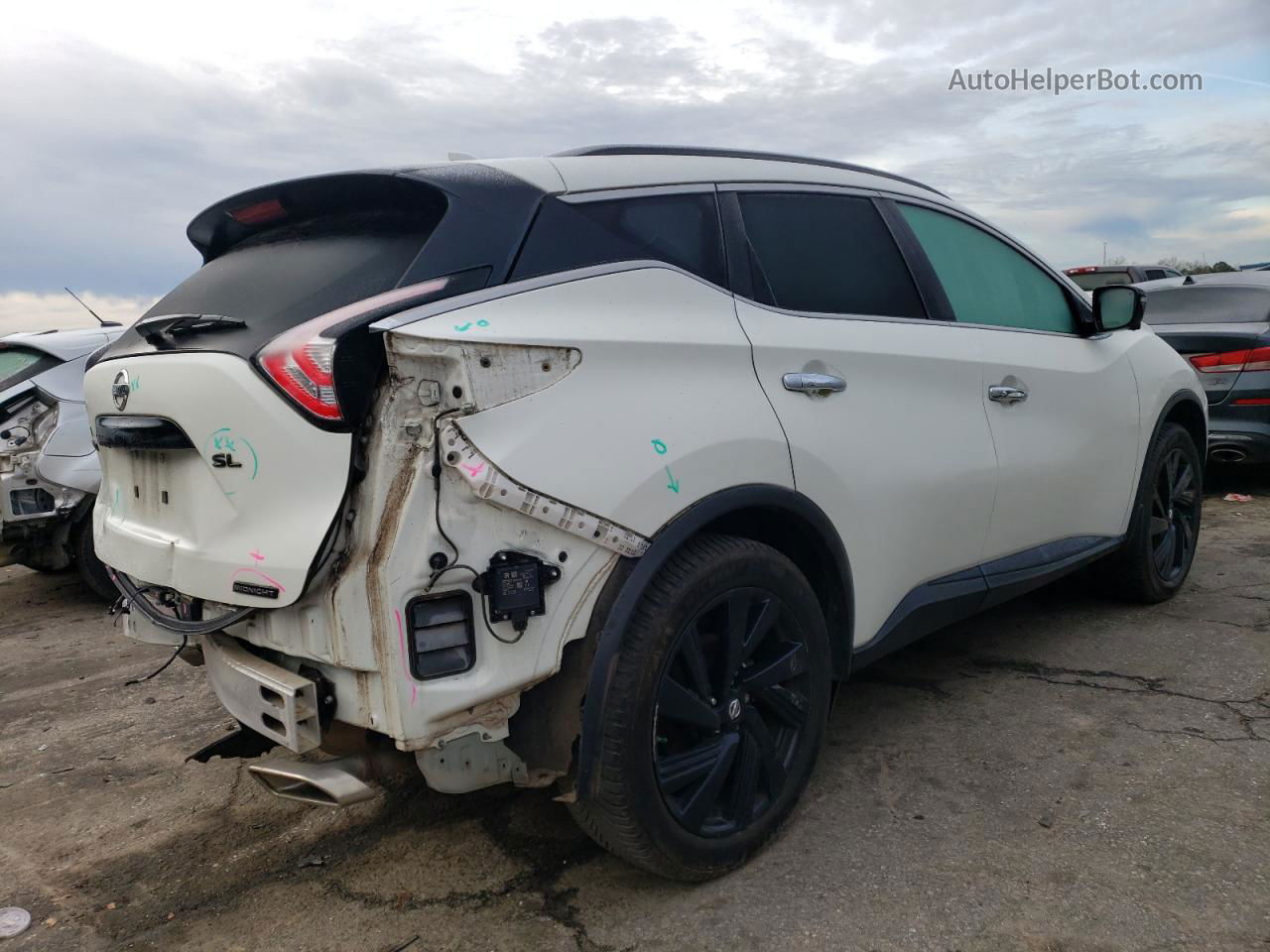 2018 Nissan Murano S White vin: 5N1AZ2MG9JN169527