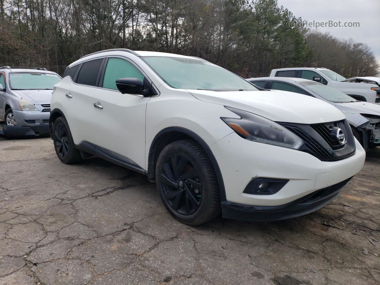 2018 Nissan Murano S Белый vin: 5N1AZ2MG9JN169527