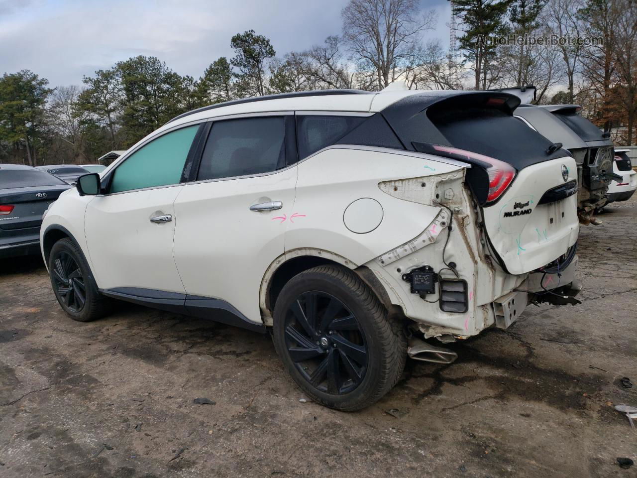 2018 Nissan Murano S White vin: 5N1AZ2MG9JN169527