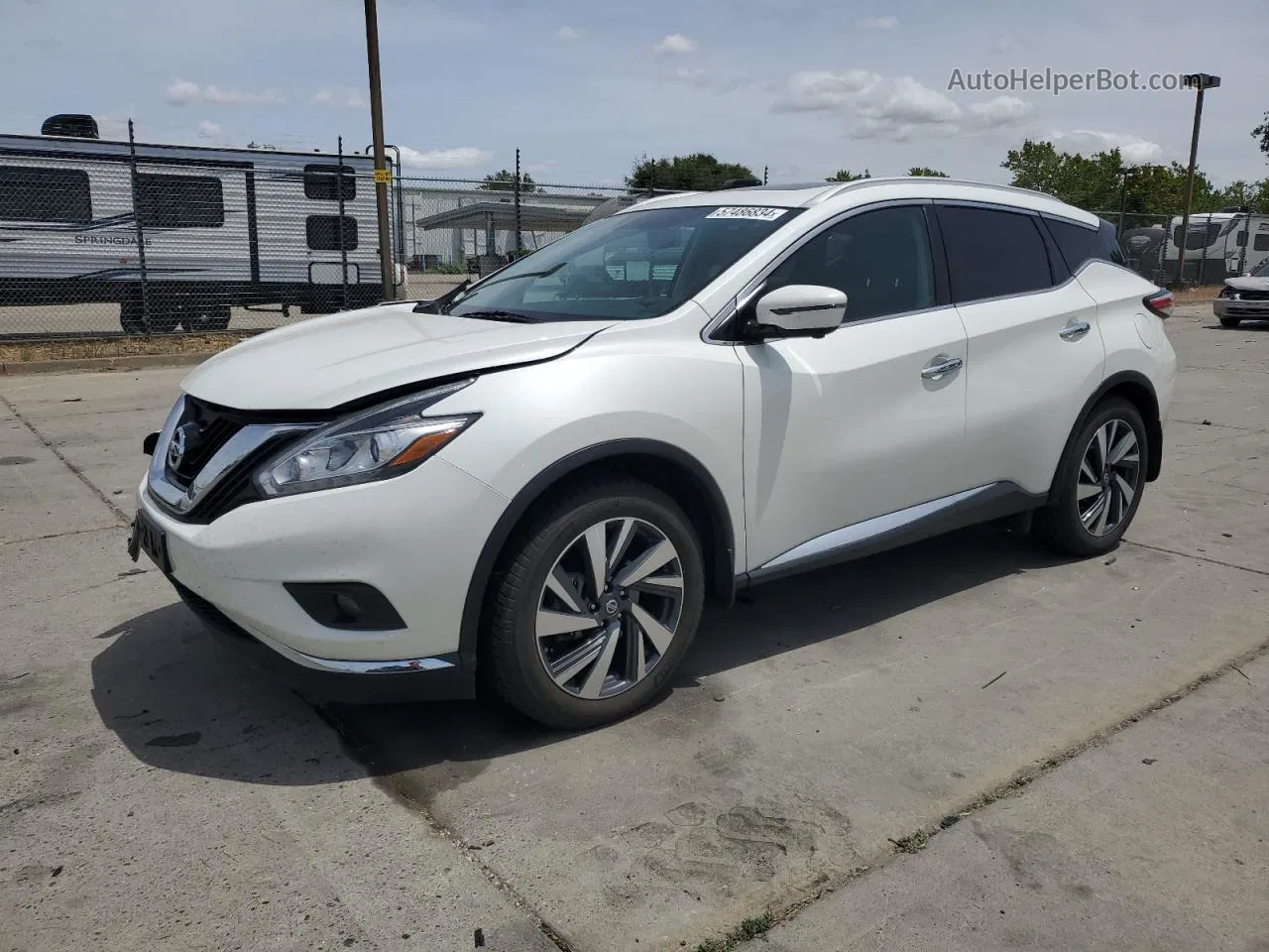 2018 Nissan Murano S Белый vin: 5N1AZ2MG9JN177014