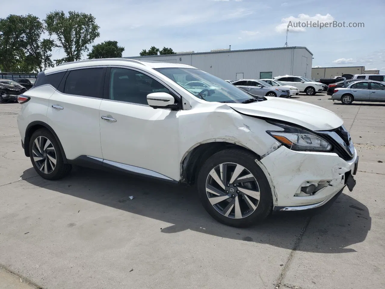 2018 Nissan Murano S White vin: 5N1AZ2MG9JN177014