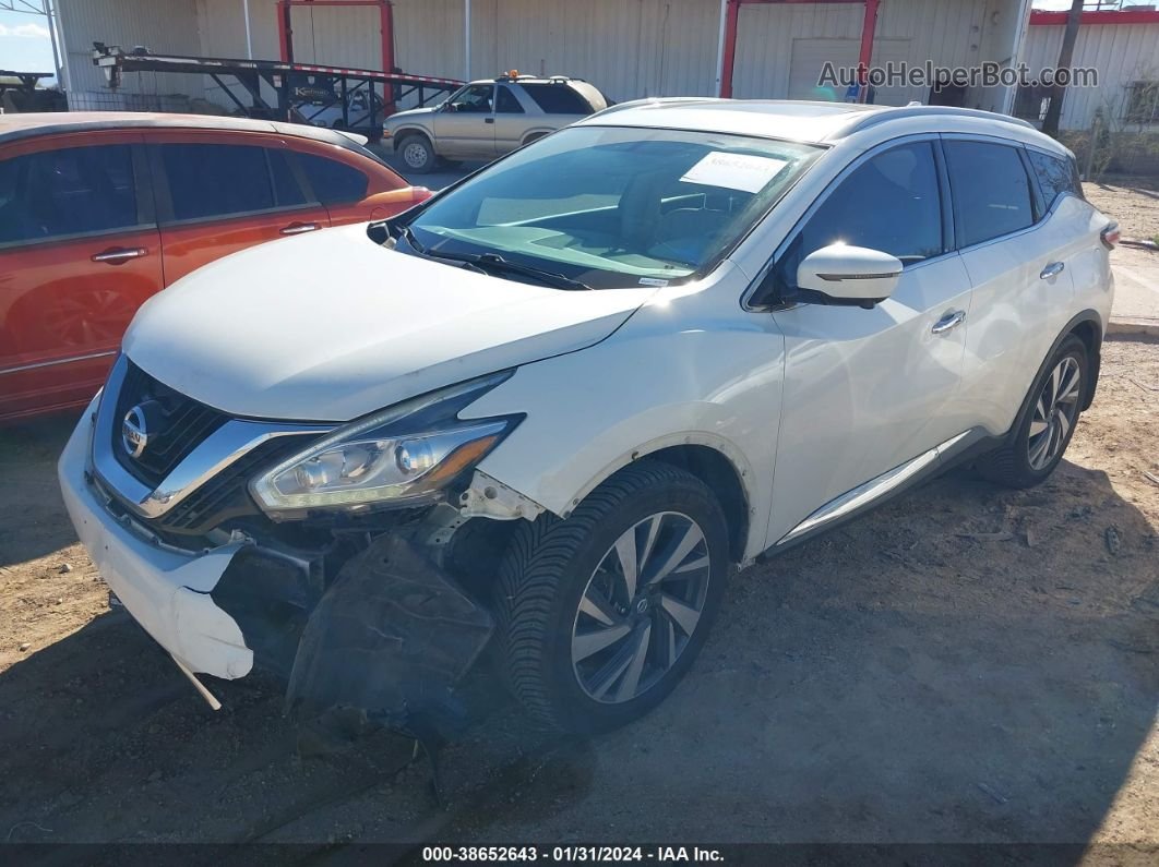 2018 Nissan Murano Platinum White vin: 5N1AZ2MG9JN177059