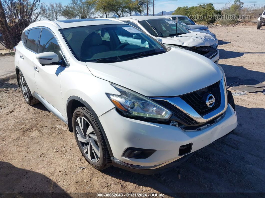 2018 Nissan Murano Platinum Белый vin: 5N1AZ2MG9JN177059