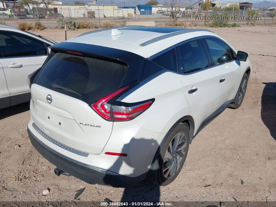 2018 Nissan Murano Platinum White vin: 5N1AZ2MG9JN177059