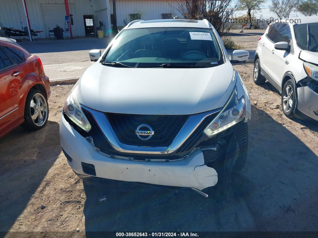 2018 Nissan Murano Platinum White vin: 5N1AZ2MG9JN177059