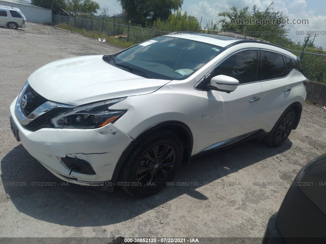 2018 Nissan Murano Sv White vin: 5N1AZ2MG9JN182696