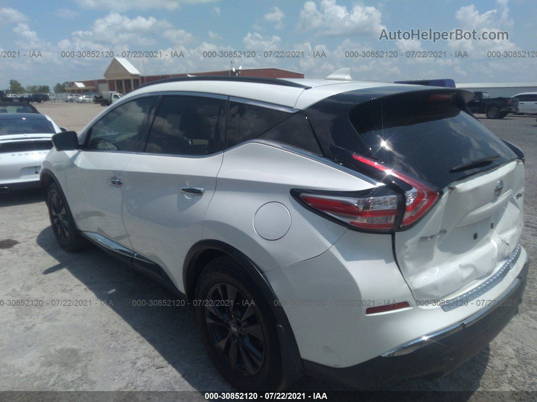 2018 Nissan Murano Sv White vin: 5N1AZ2MG9JN182696