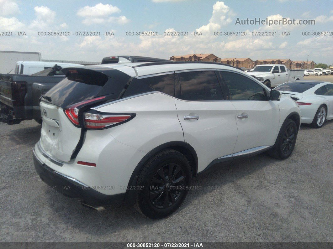 2018 Nissan Murano Sv White vin: 5N1AZ2MG9JN182696