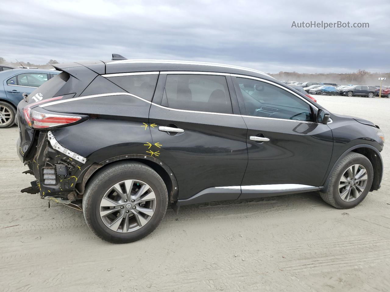 2018 Nissan Murano S Black vin: 5N1AZ2MG9JN203482