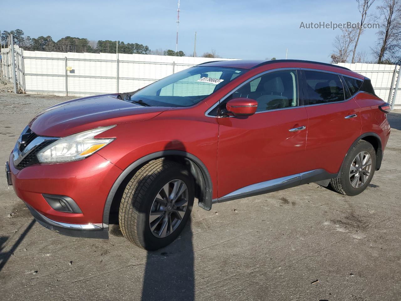 2017 Nissan Murano S Burgundy vin: 5N1AZ2MGXHN123327