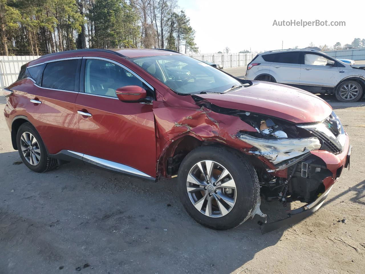 2017 Nissan Murano S Burgundy vin: 5N1AZ2MGXHN123327