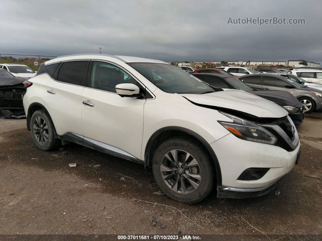 2018 Nissan Murano Sl White vin: 5N1AZ2MGXJN106646