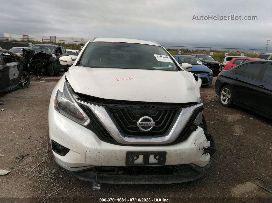 2018 Nissan Murano Sl White vin: 5N1AZ2MGXJN106646