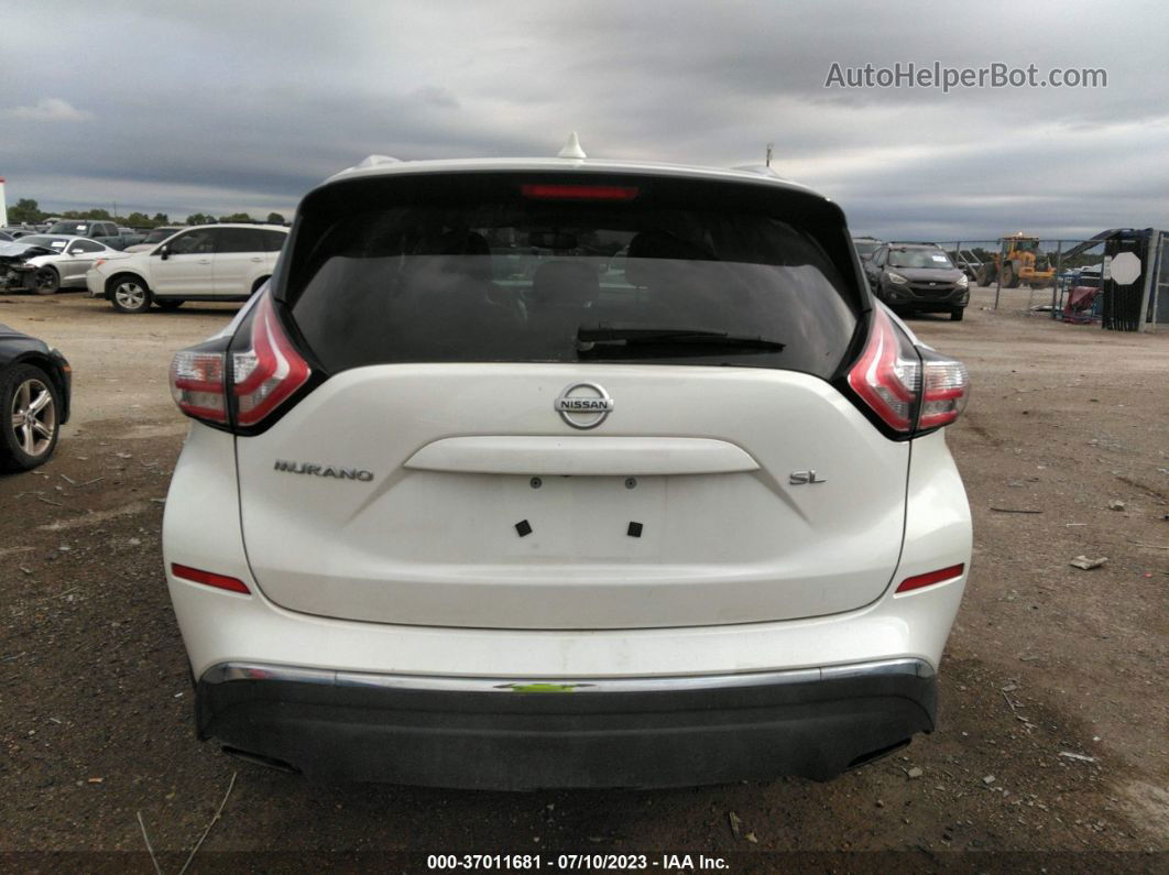 2018 Nissan Murano Sl White vin: 5N1AZ2MGXJN106646