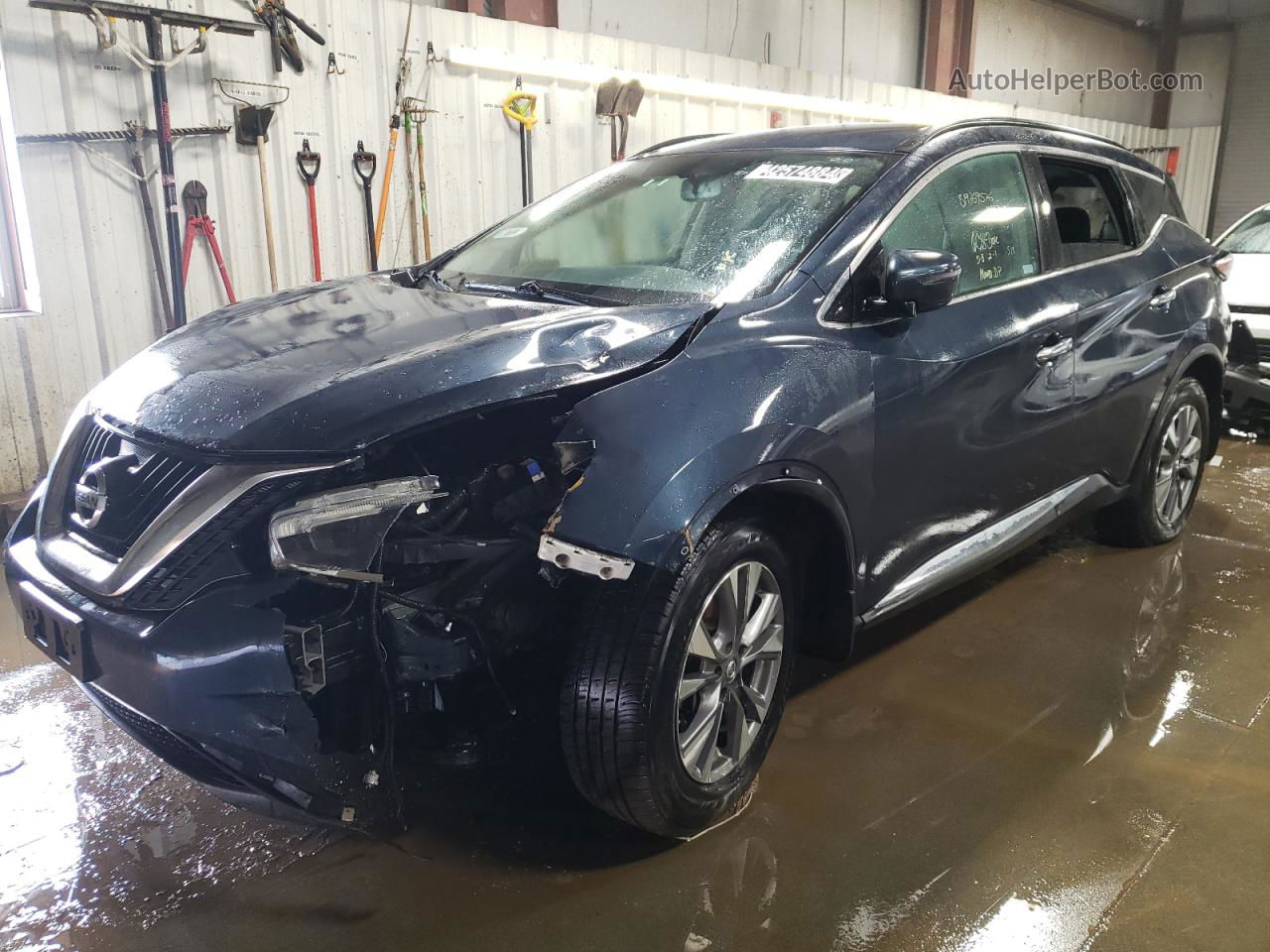 2018 Nissan Murano S Blue vin: 5N1AZ2MGXJN106744