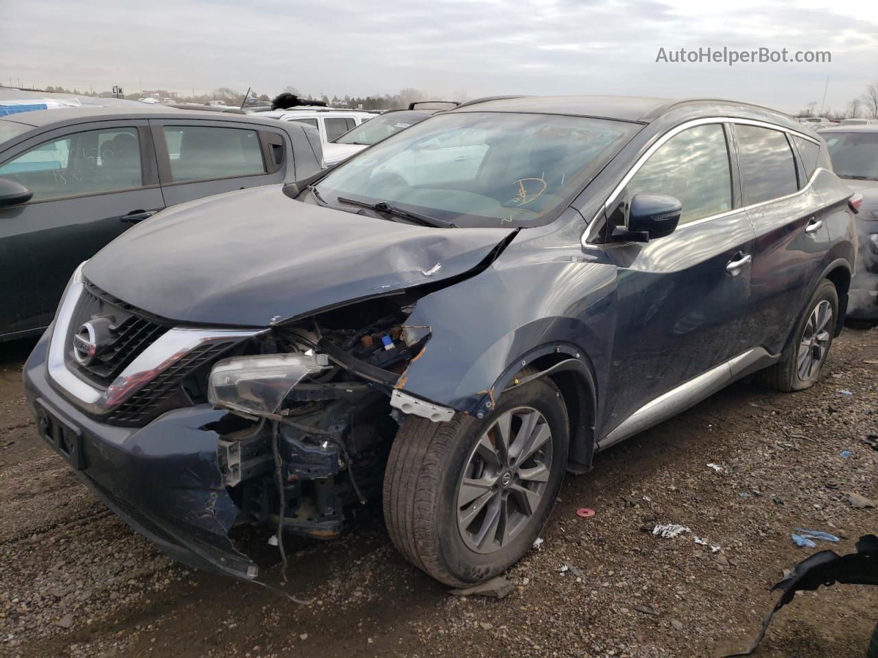 2018 Nissan Murano S Blue vin: 5N1AZ2MGXJN106744