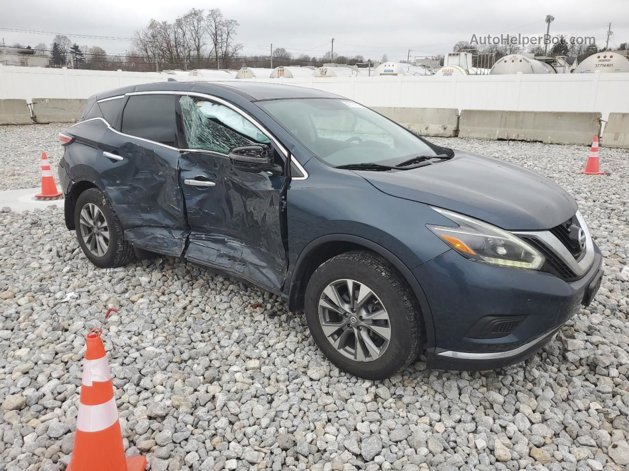 2018 Nissan Murano S Blue vin: 5N1AZ2MGXJN174834