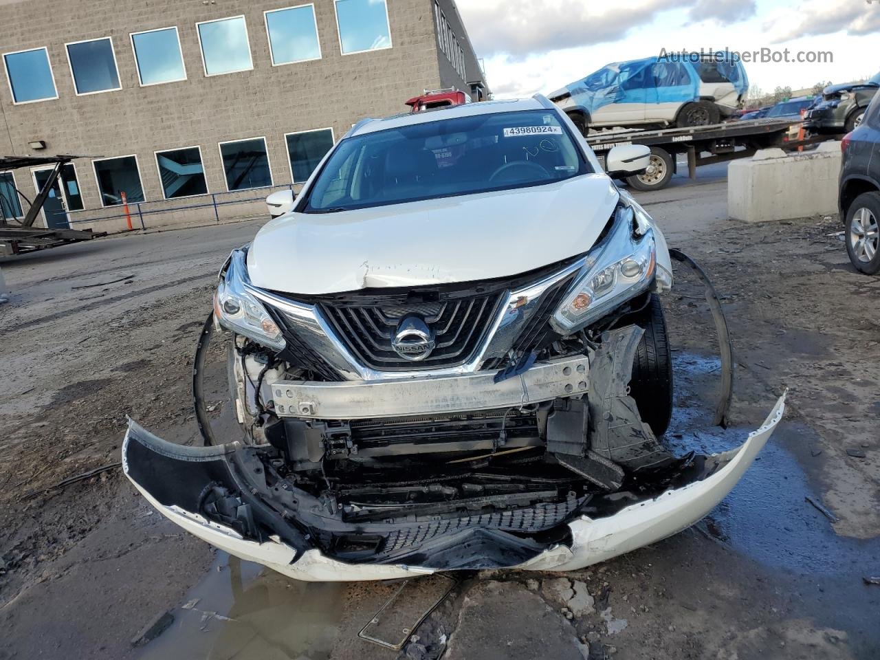 2017 Nissan Murano S White vin: 5N1AZ2MH0HN203440