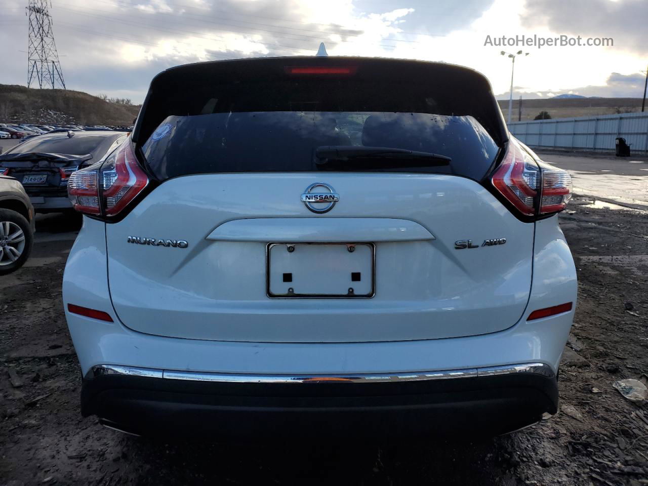 2017 Nissan Murano S White vin: 5N1AZ2MH0HN203440