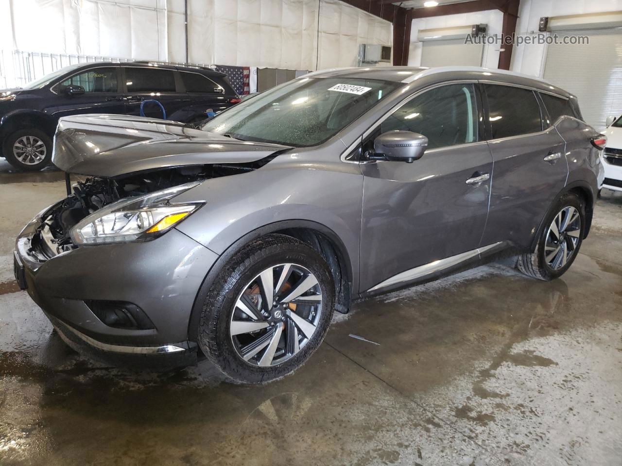 2018 Nissan Murano S Gray vin: 5N1AZ2MH0JN108298