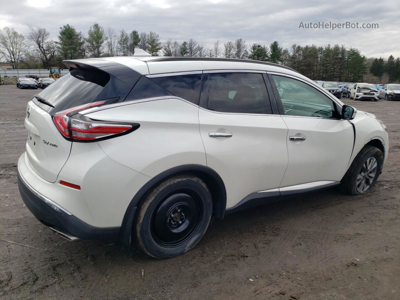 2018 Nissan Murano S Белый vin: 5N1AZ2MH0JN120676