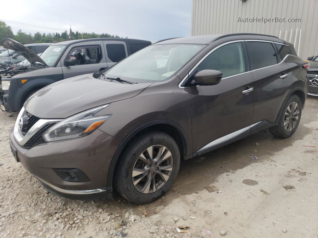 2018 Nissan Murano S Brown vin: 5N1AZ2MH0JN128955