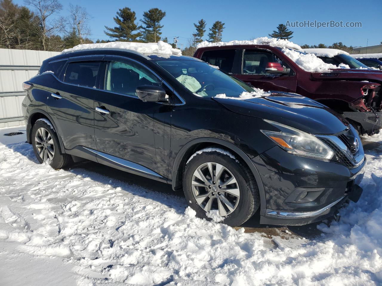 2018 Nissan Murano S Black vin: 5N1AZ2MH0JN160398