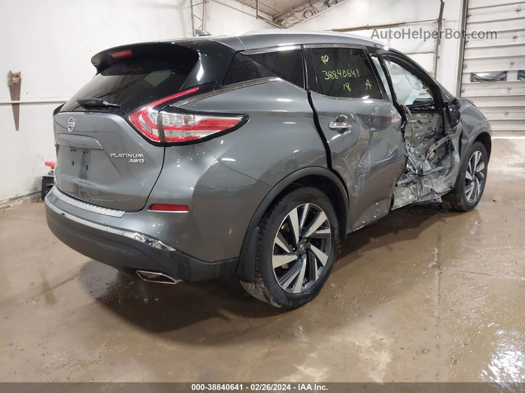 2018 Nissan Murano S/sl/sv/platinum Gray vin: 5N1AZ2MH0JN171210