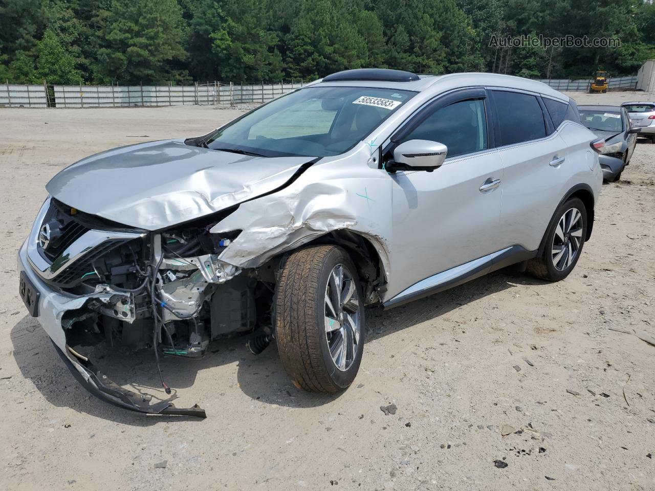 2018 Nissan Murano S Silver vin: 5N1AZ2MH0JN192204