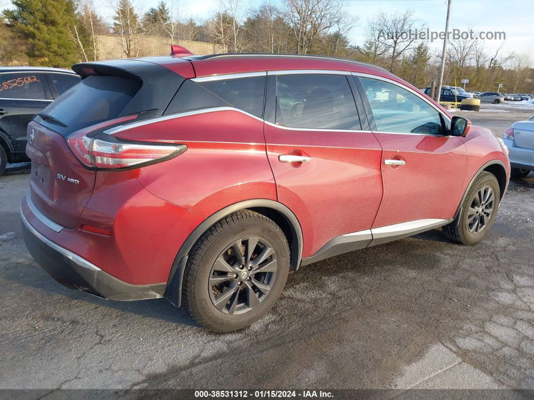 2017 Nissan Murano Sv Red vin: 5N1AZ2MH1HN184137