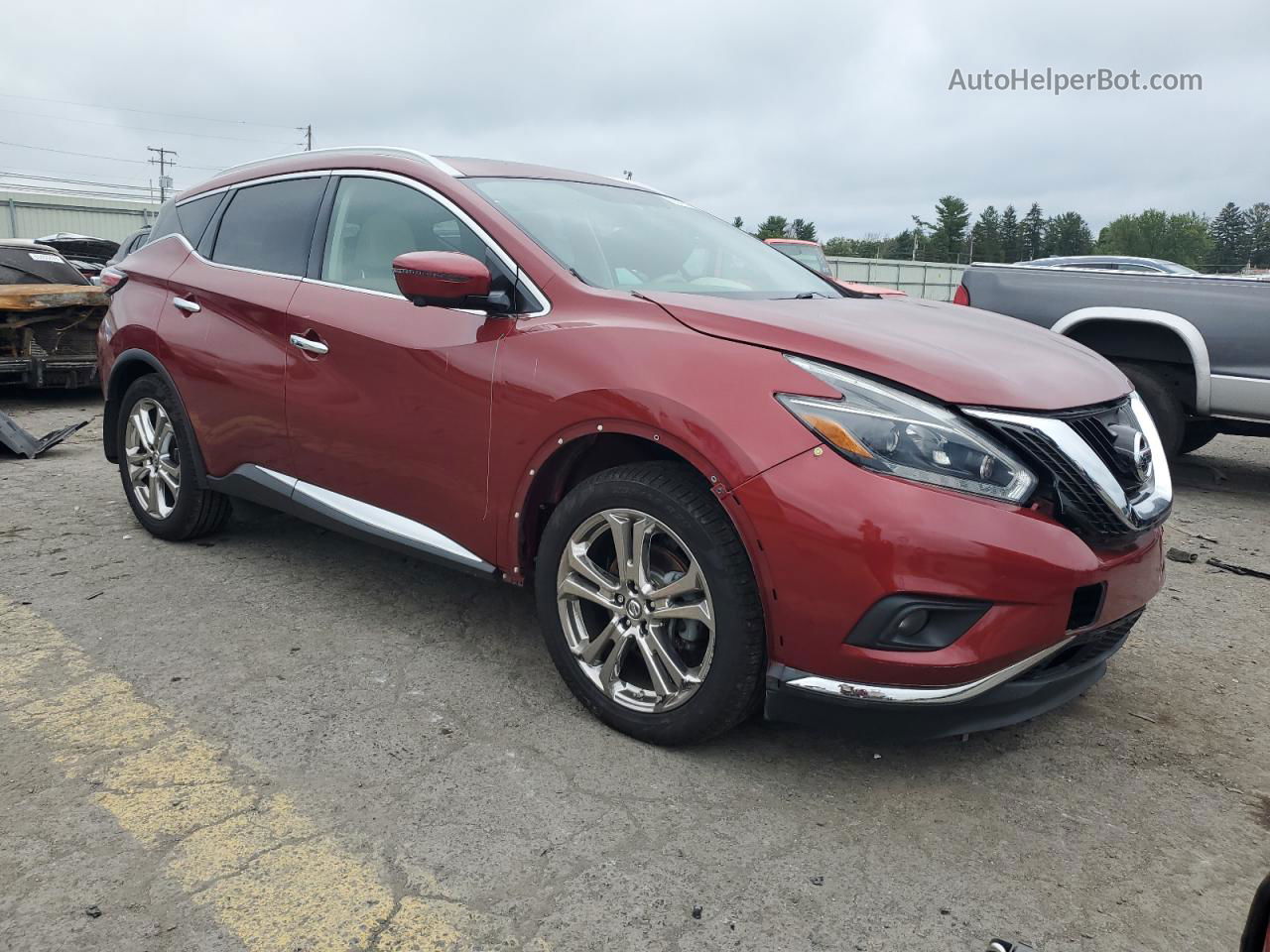 2018 Nissan Murano S Красный vin: 5N1AZ2MH1JN110545