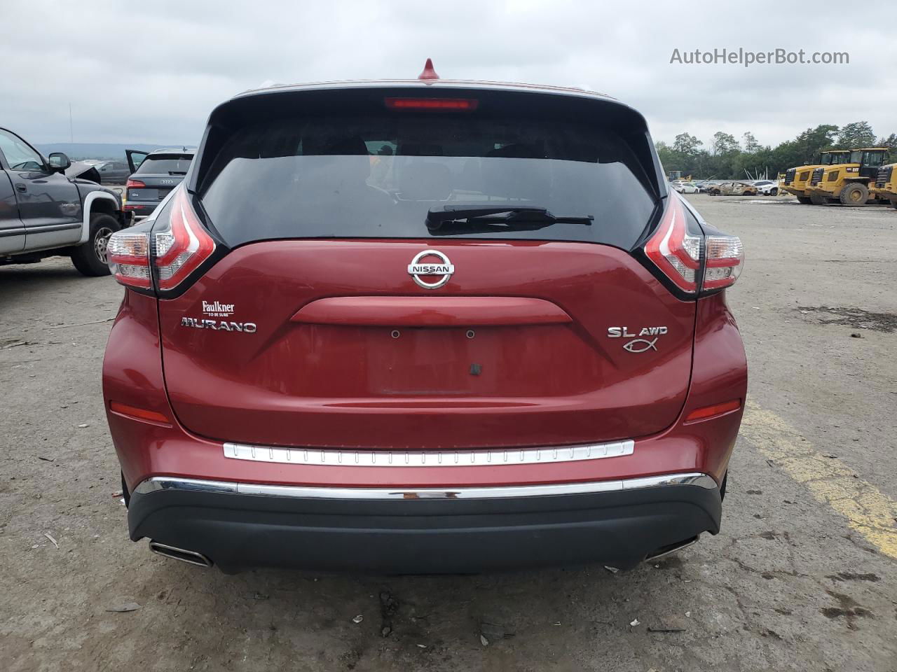 2018 Nissan Murano S Red vin: 5N1AZ2MH1JN110545