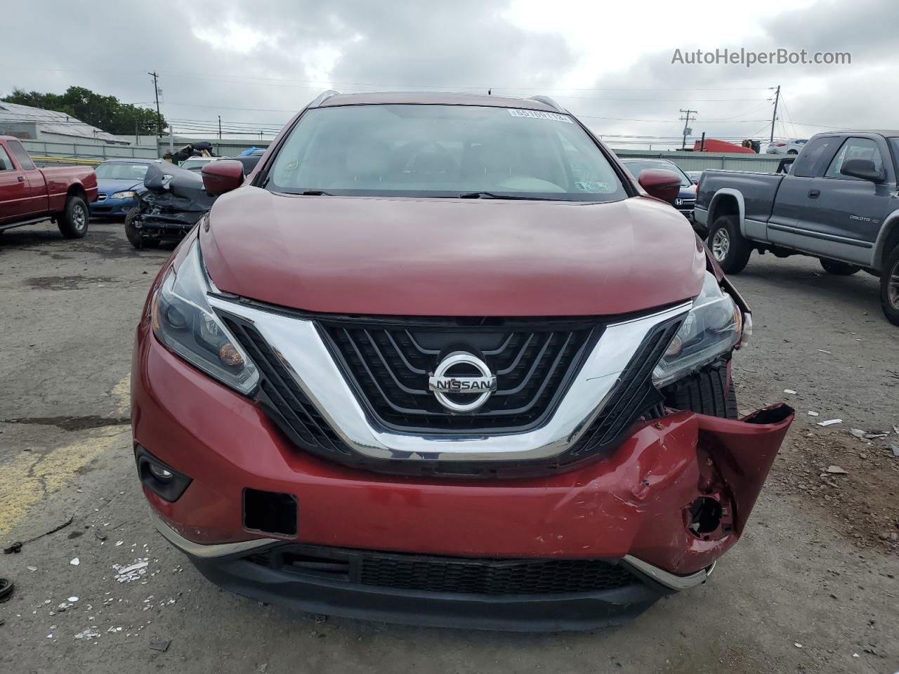 2018 Nissan Murano S Red vin: 5N1AZ2MH1JN110545