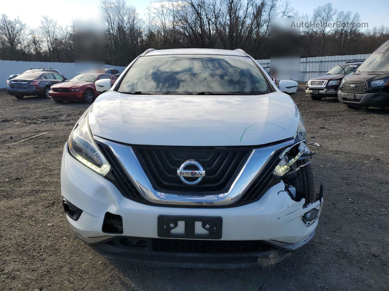 2018 Nissan Murano S White vin: 5N1AZ2MH1JN130598