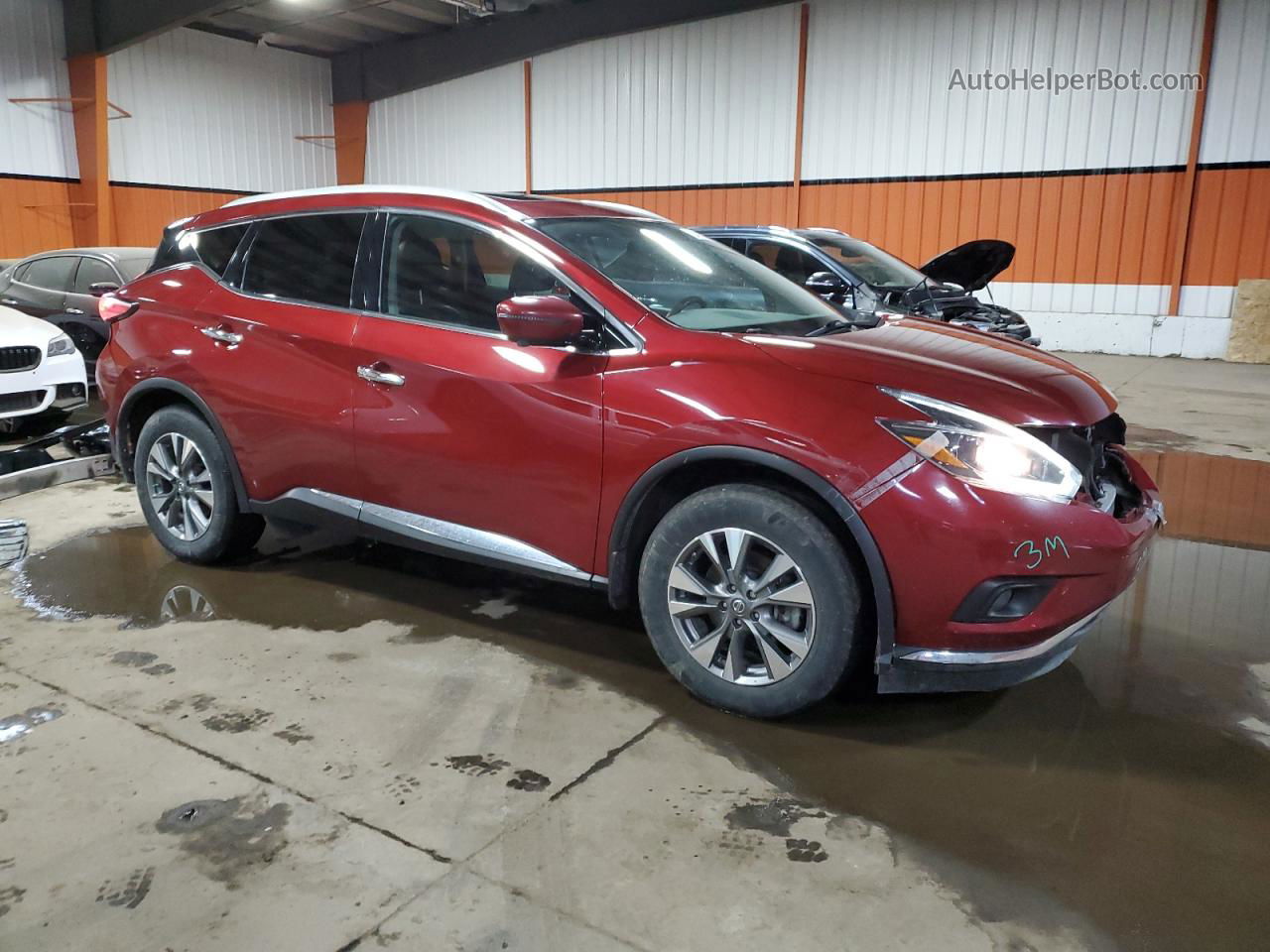 2018 Nissan Murano S Red vin: 5N1AZ2MH1JN188050