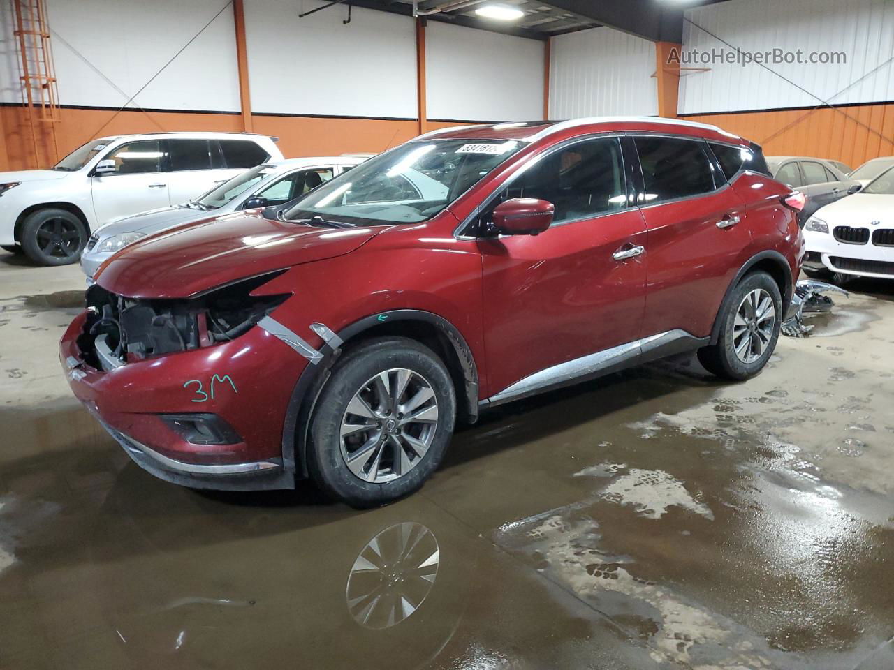 2018 Nissan Murano S Red vin: 5N1AZ2MH1JN188050