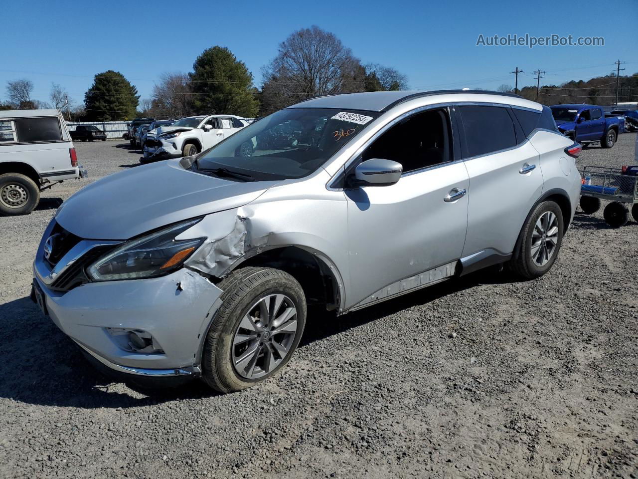 2018 Nissan Murano S Серебряный vin: 5N1AZ2MH1JN191871