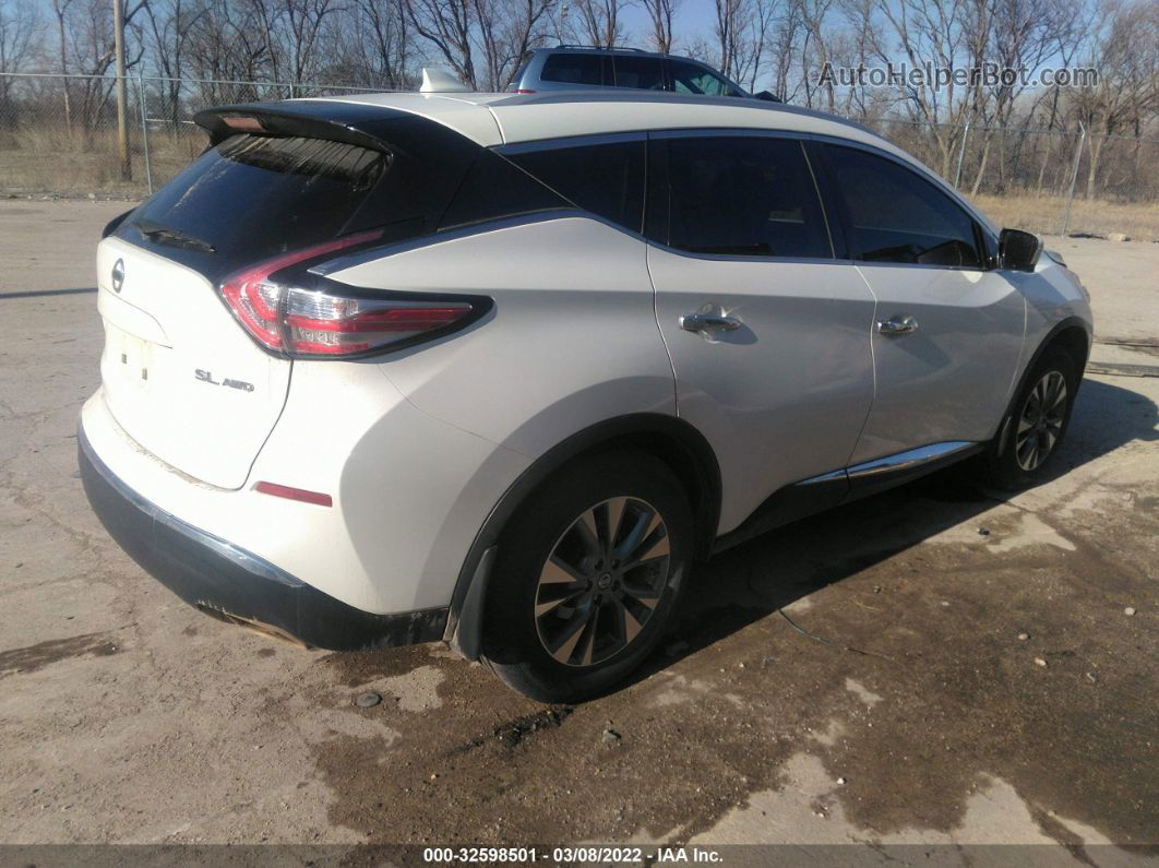 2017 Nissan Murano Sl White vin: 5N1AZ2MH2HN110516