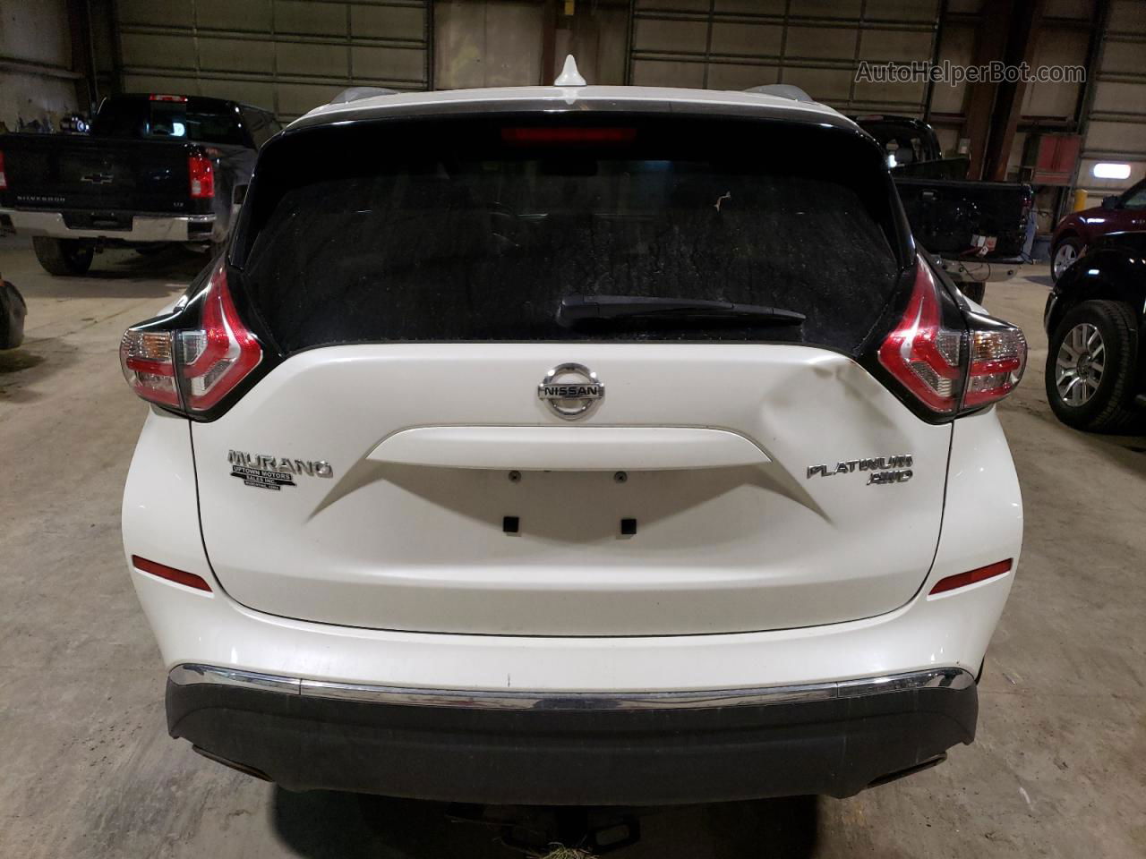 2017 Nissan Murano S White vin: 5N1AZ2MH2HN128773