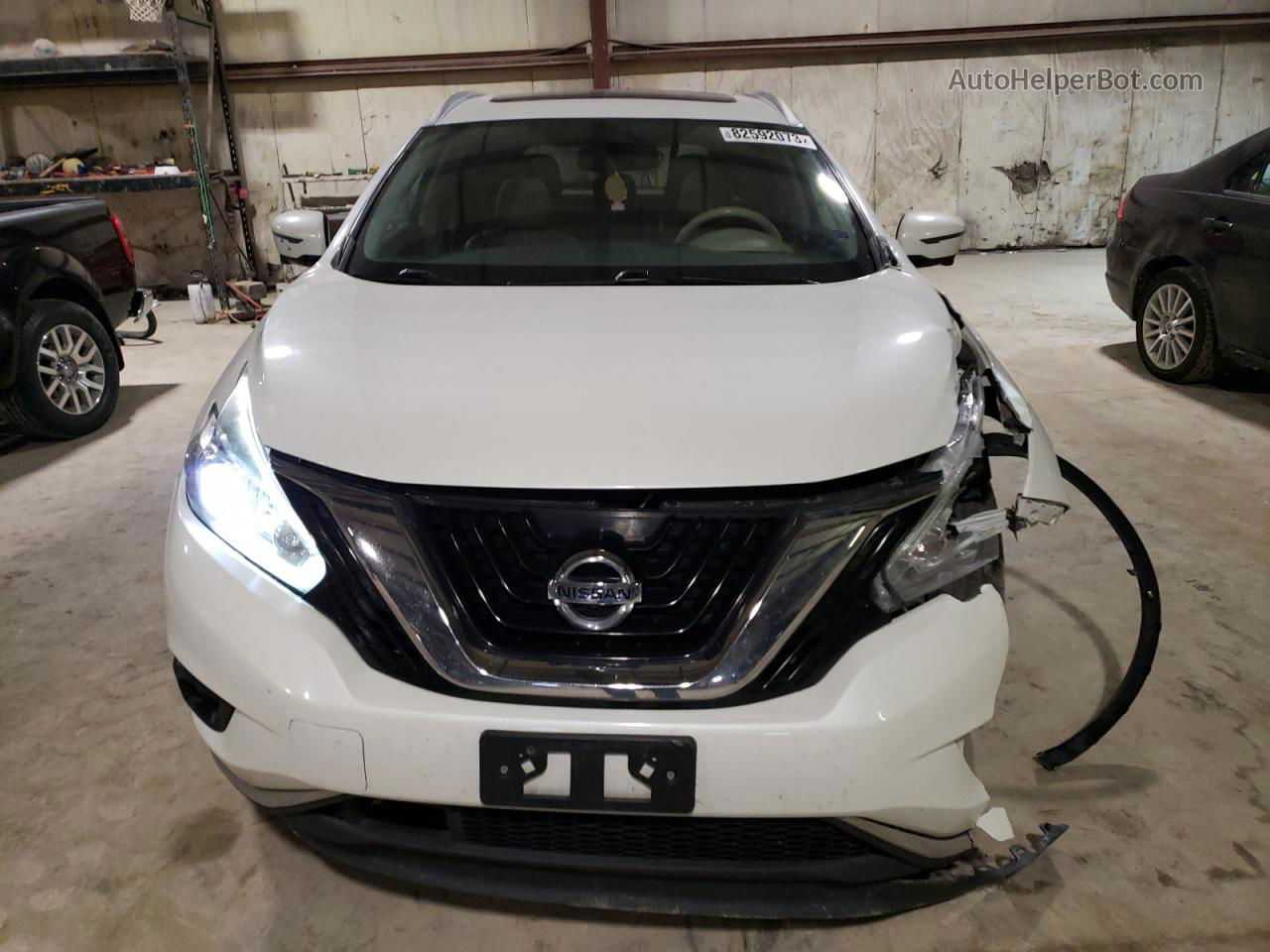 2017 Nissan Murano S White vin: 5N1AZ2MH2HN128773