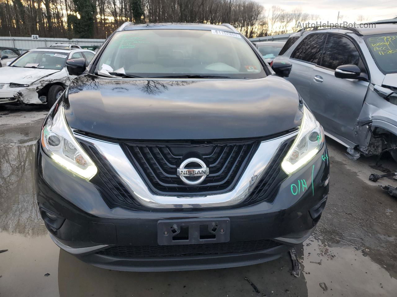 2017 Nissan Murano S Black vin: 5N1AZ2MH2HN202404