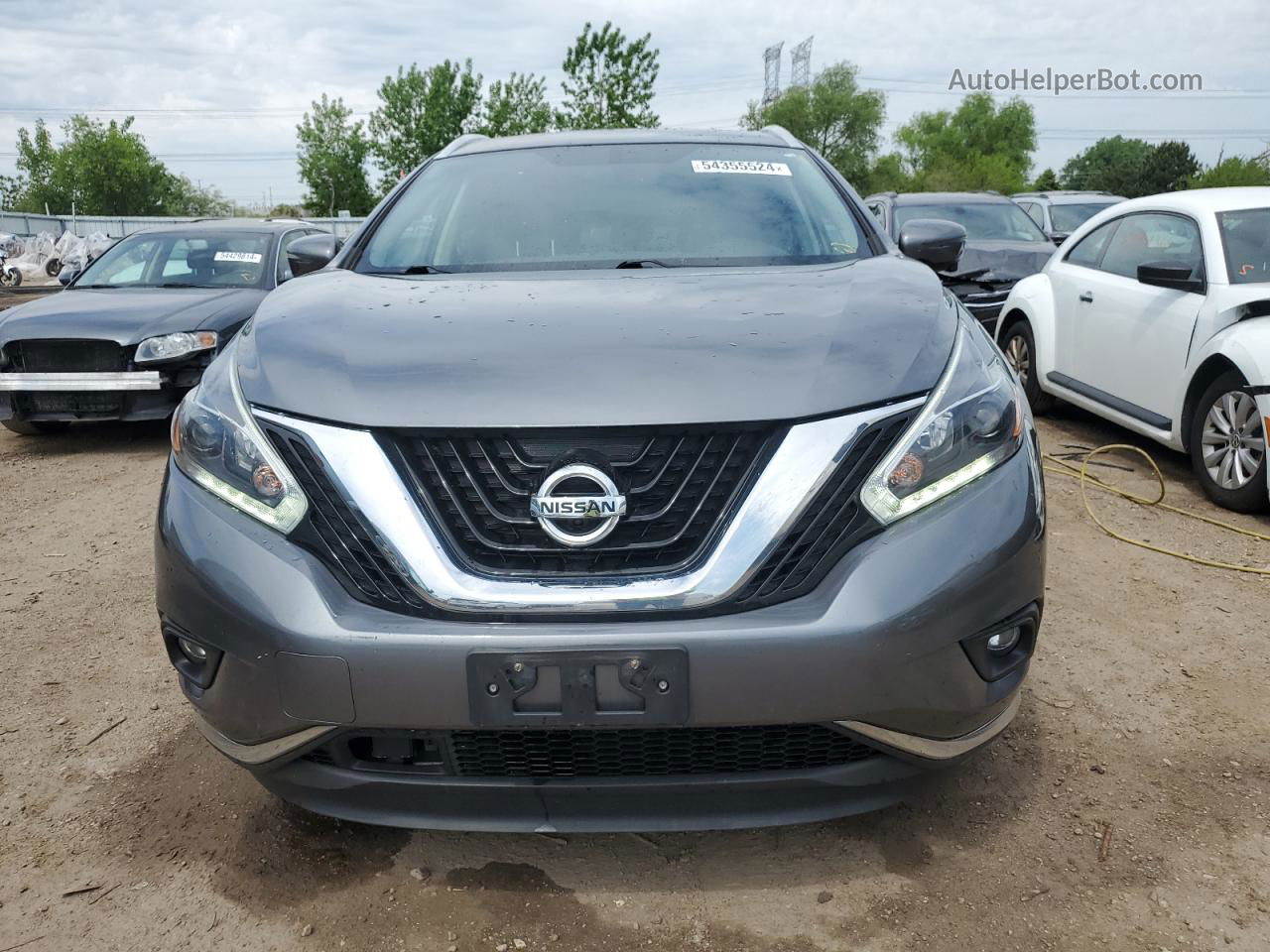 2018 Nissan Murano S Серый vin: 5N1AZ2MH2JN127306