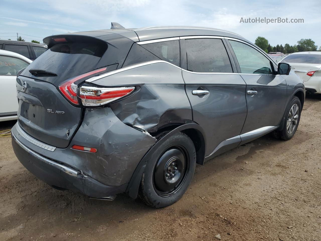 2018 Nissan Murano S Серый vin: 5N1AZ2MH2JN127306