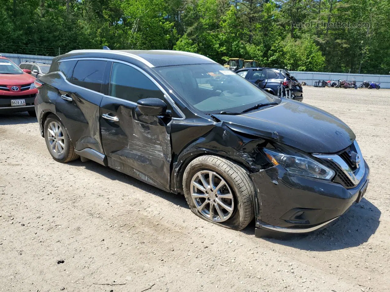 2018 Nissan Murano S Black vin: 5N1AZ2MH2JN133638