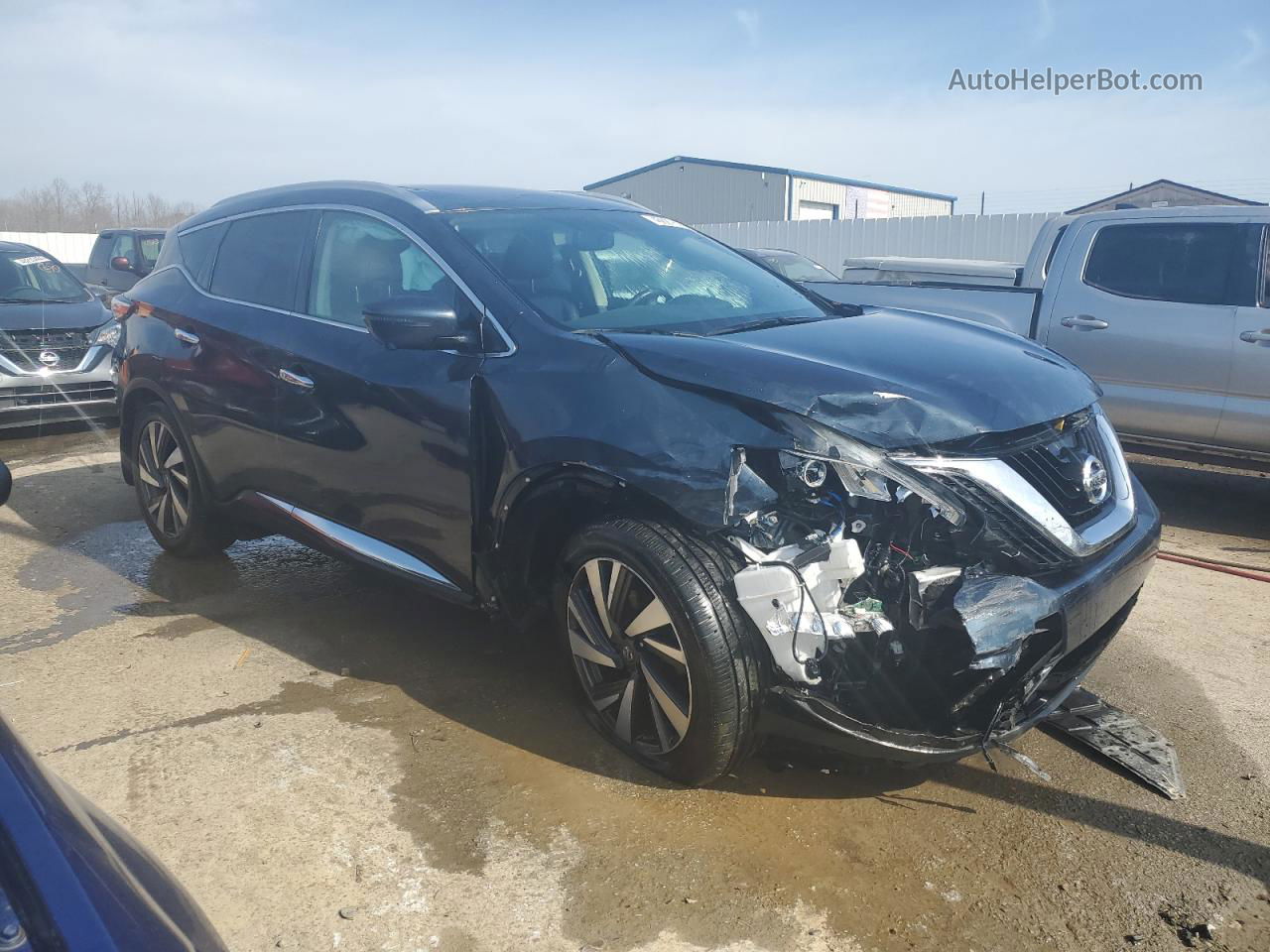 2018 Nissan Murano S Синий vin: 5N1AZ2MH2JN157745