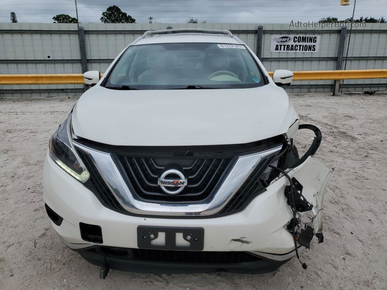 2018 Nissan Murano S White vin: 5N1AZ2MH2JN171998